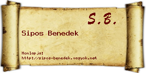 Sipos Benedek névjegykártya
