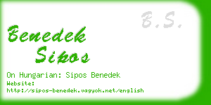 benedek sipos business card